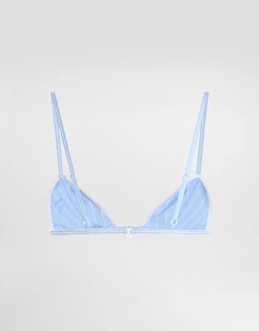 条纹府绸刺绣胸衣