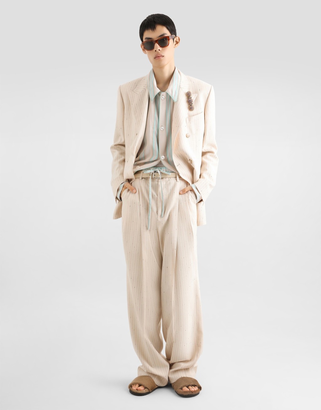 条纹面料华丽衬衫2