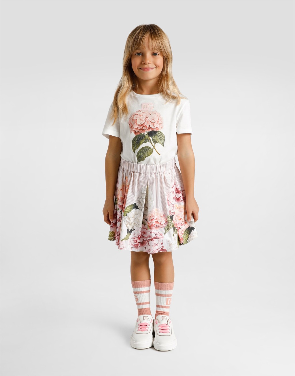 印花与DG标志平纹针织T恤2