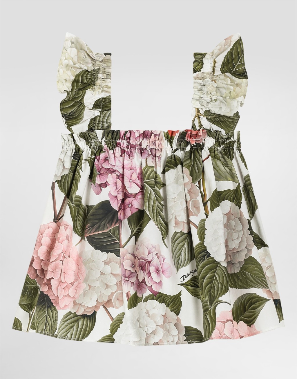 绣球花印花府绸上衣1