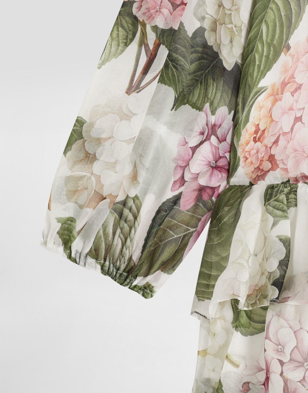 绣球花印花雪纺连衣裙6