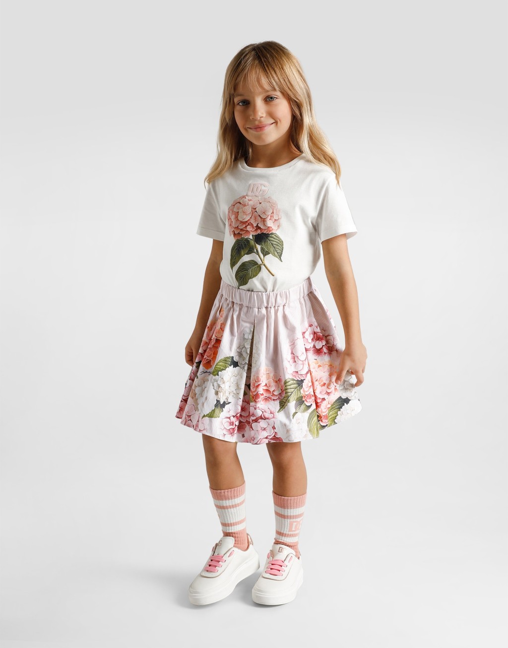 绣球花印花帆布半身裙7