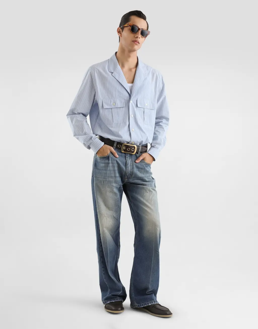 Martini 条纹棉质衬衫