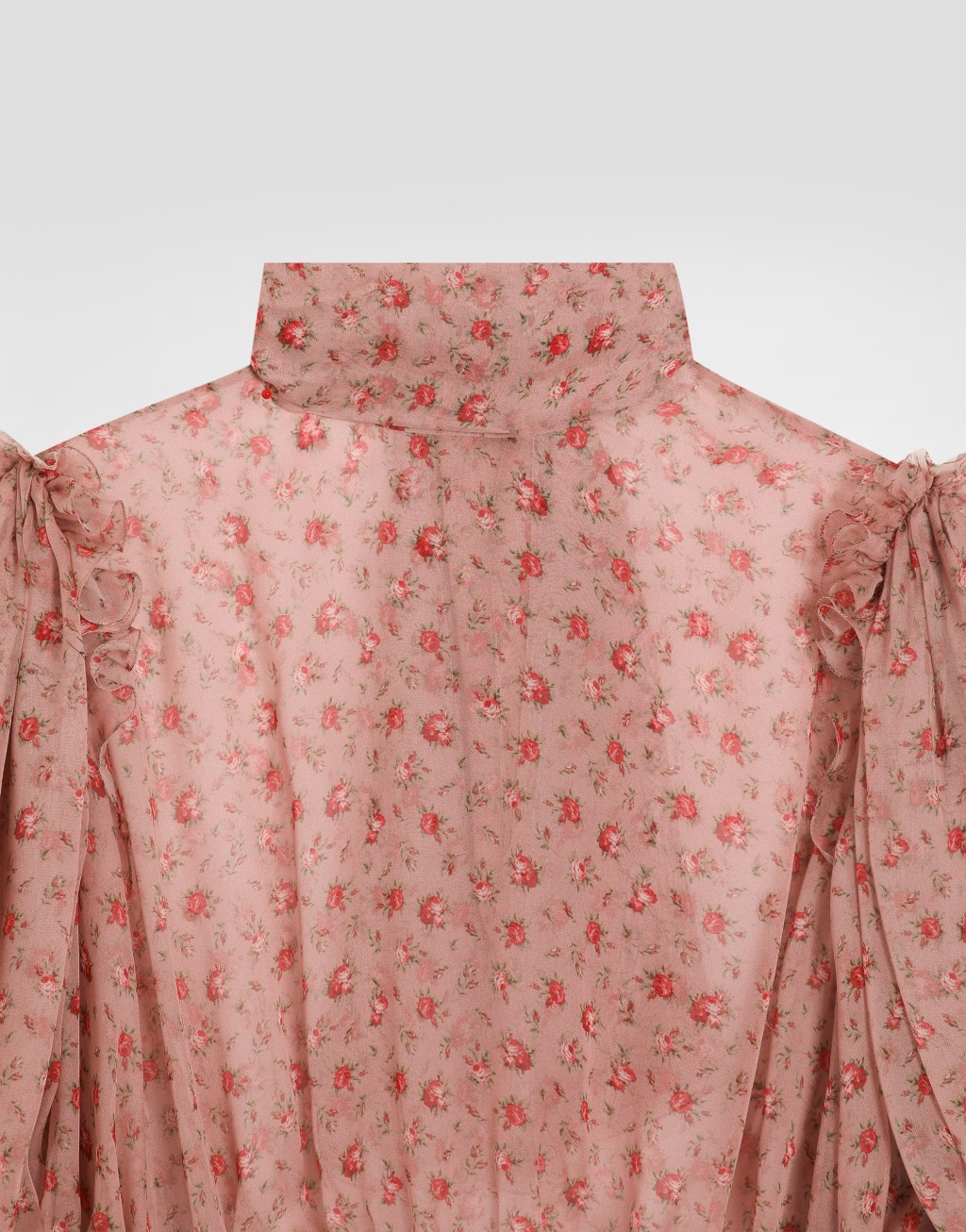 雪纺上衣 玫瑰小花印花3
