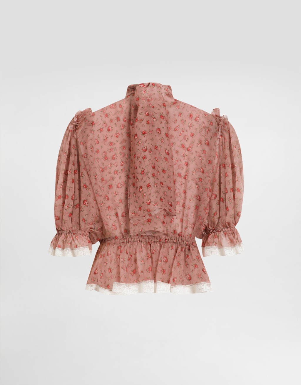 雪纺上衣 玫瑰小花印花2