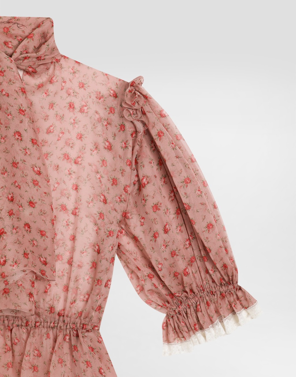 雪纺上衣 玫瑰小花印花4