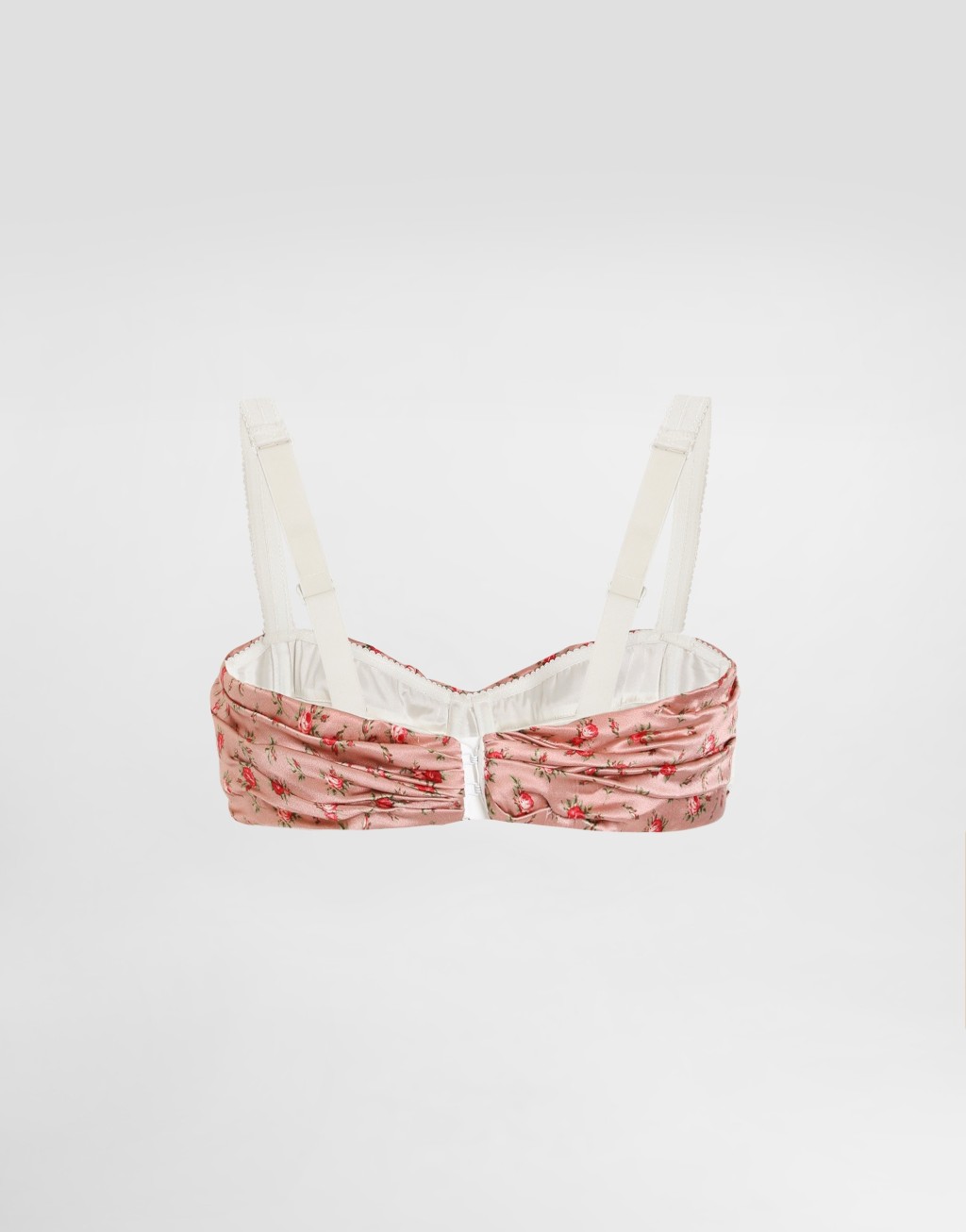 文胸 缎布 饰以蕾丝 小玫瑰印花2