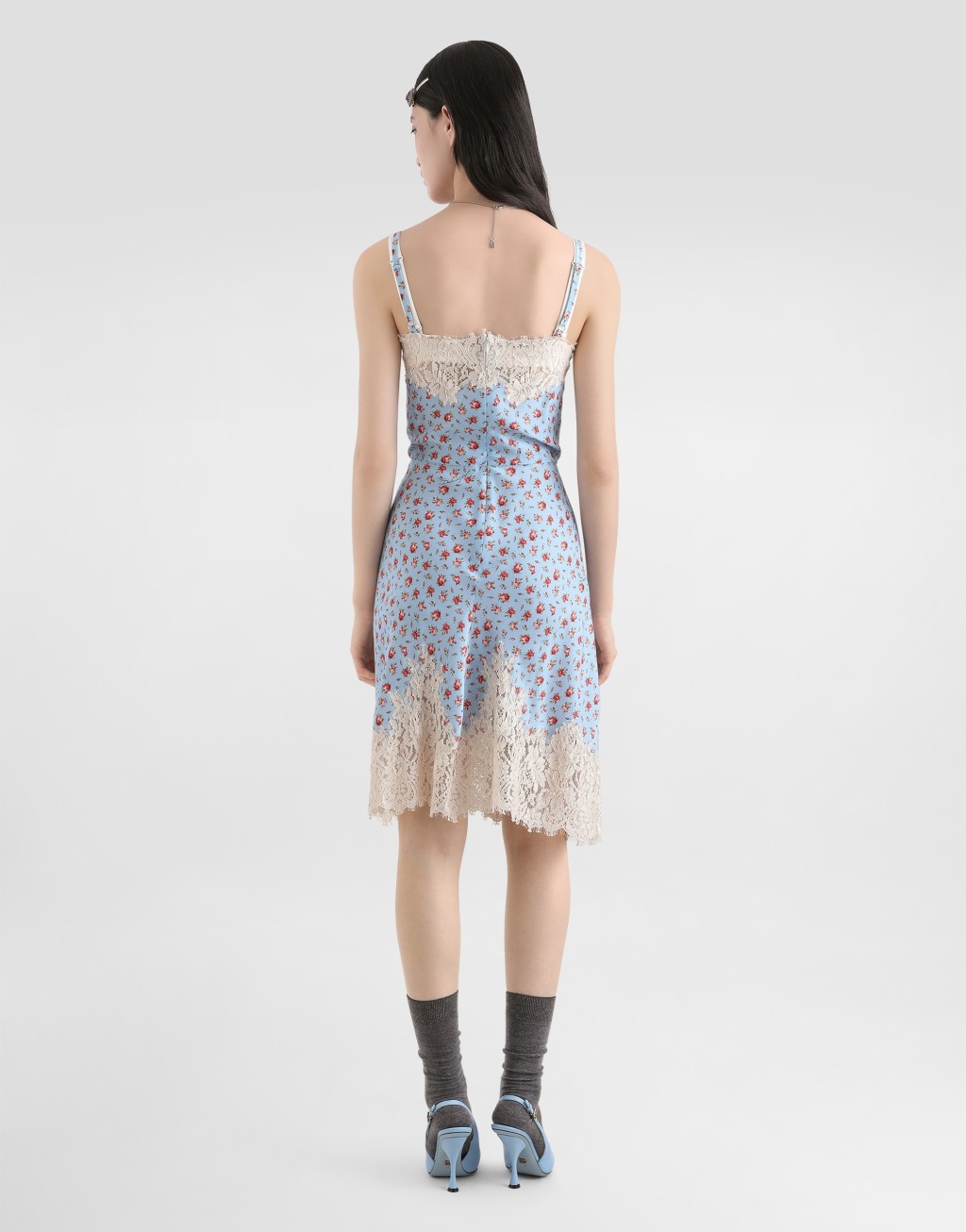 连衣裙 哈博泰真丝 玫瑰小花印花3