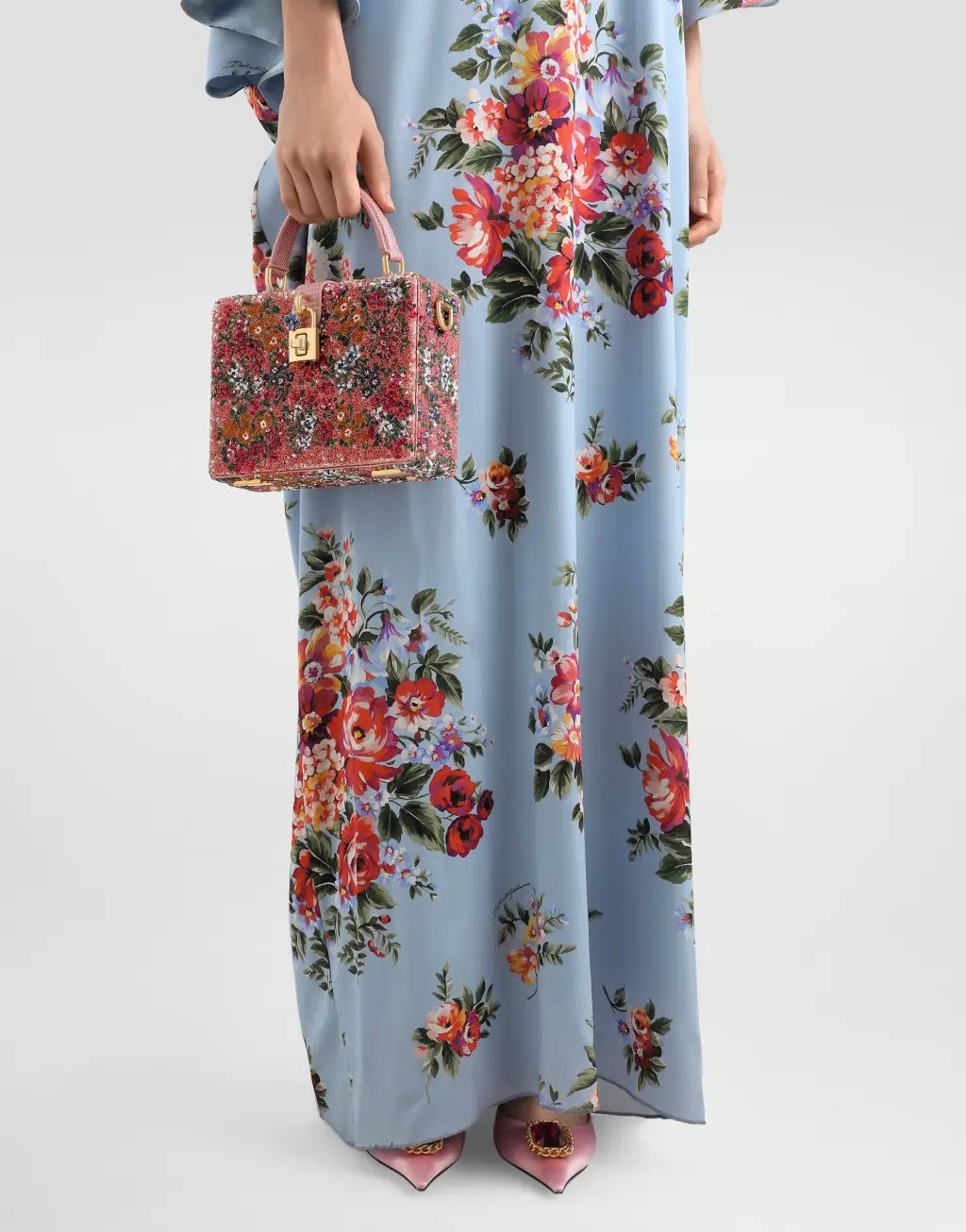 手袋 Dolce Box 饰以亮片刺绣