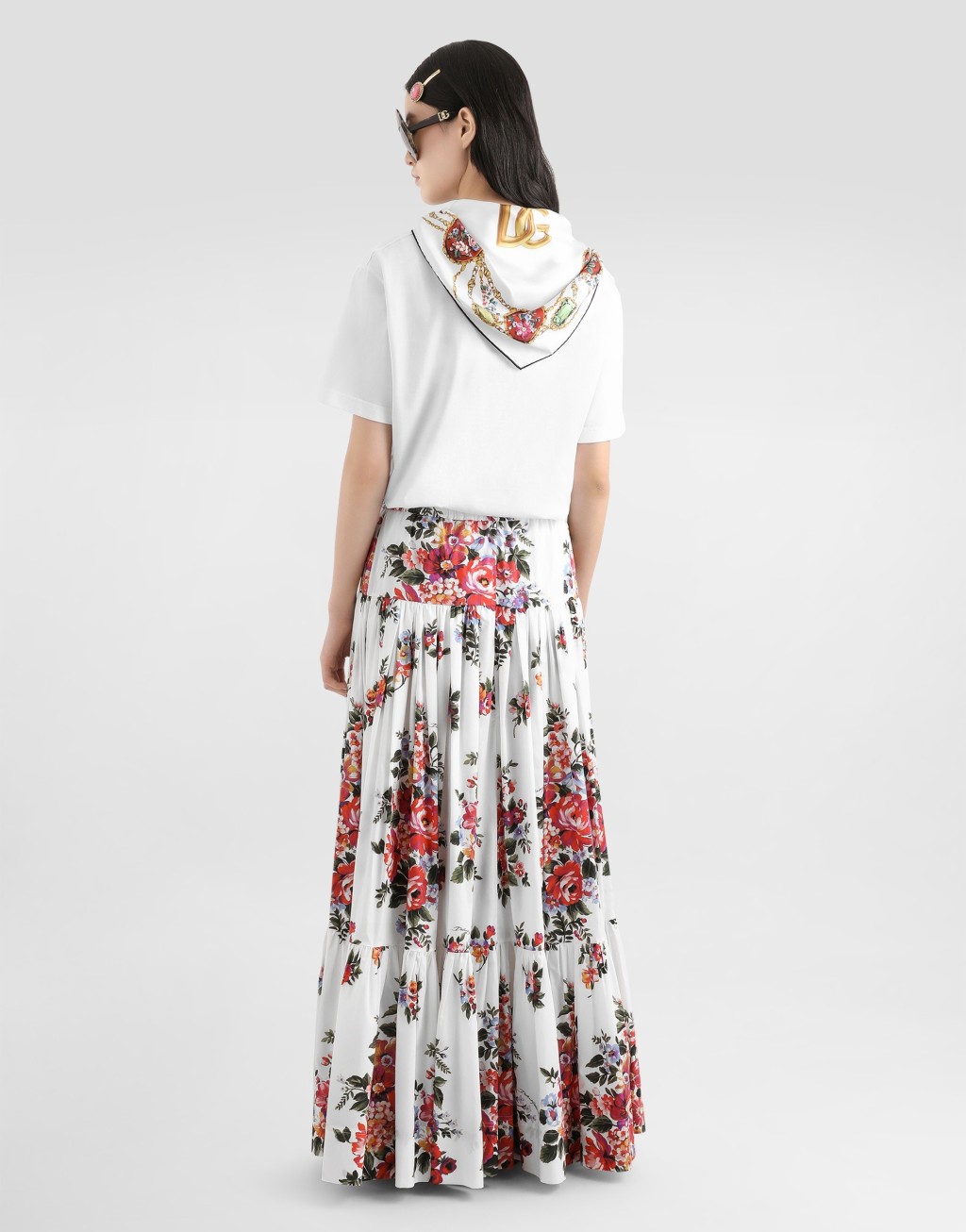 Jersey T恤 饰以围巾与DG刺绣3