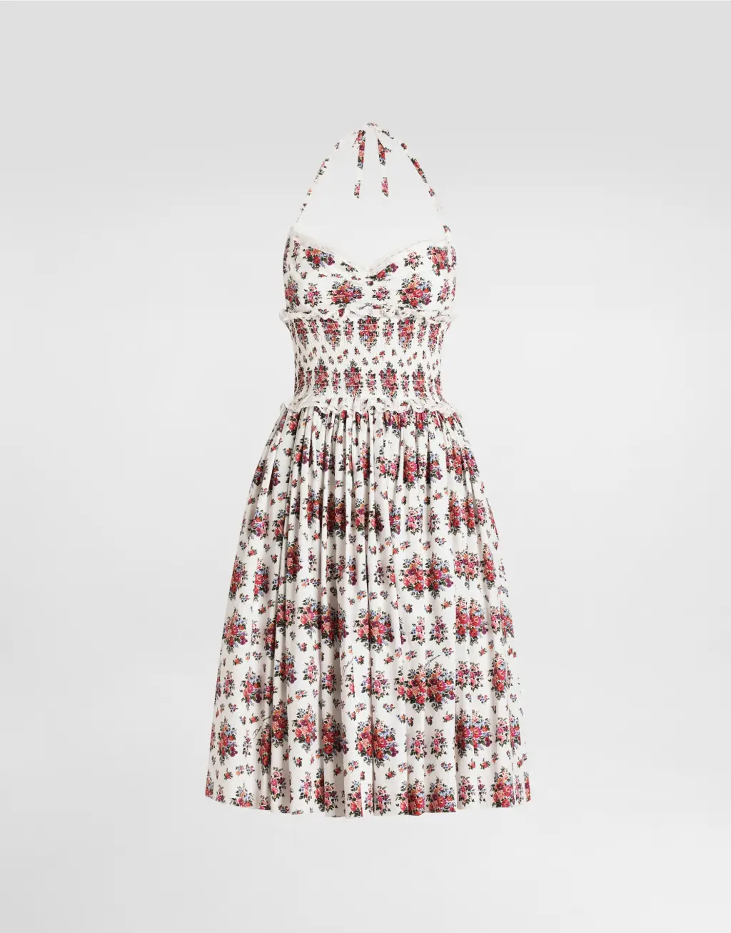 府绸连衣裙 小花束印花