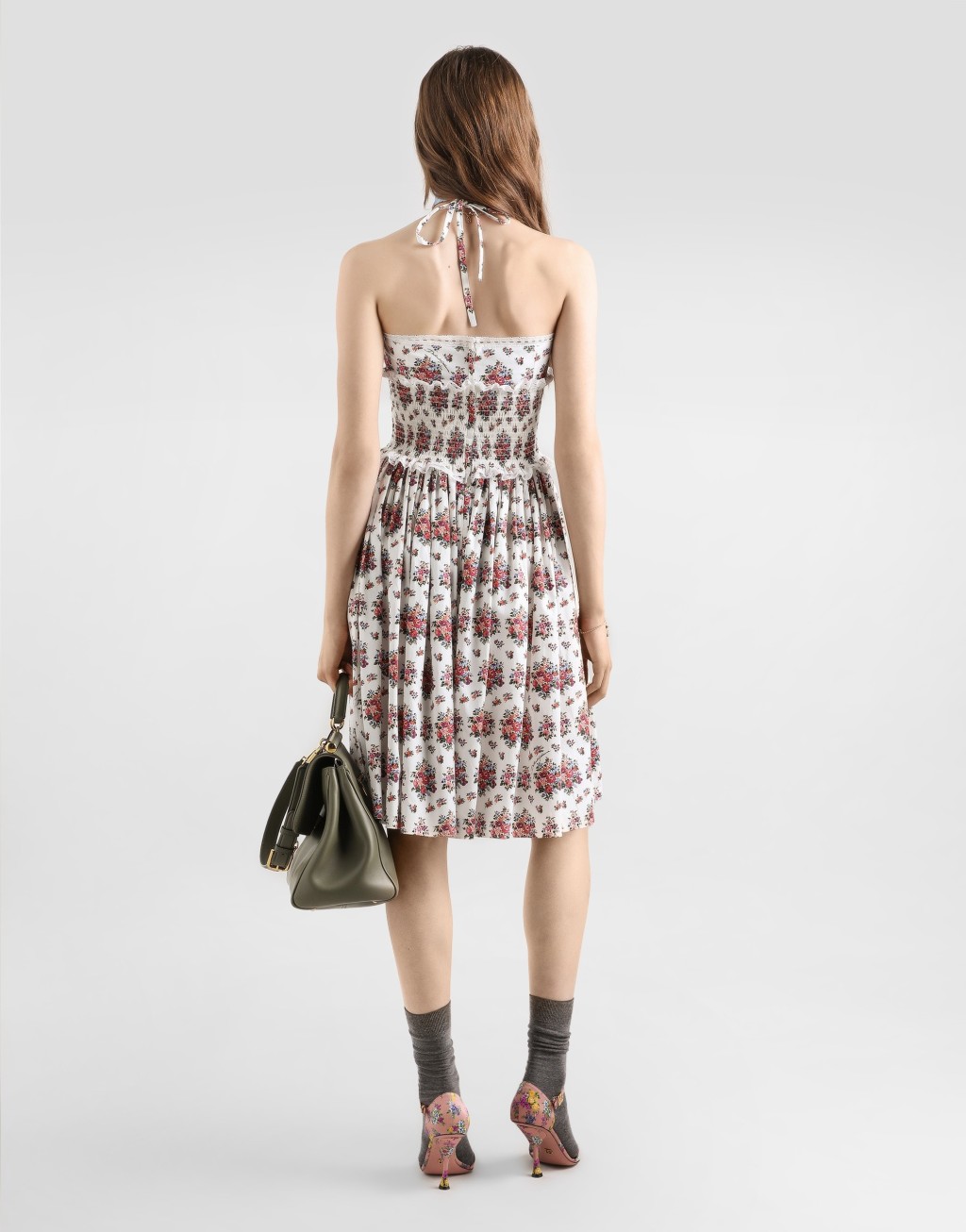 府绸连衣裙 小花束印花3