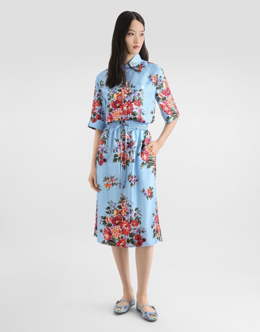 长半身裙 花束印花2