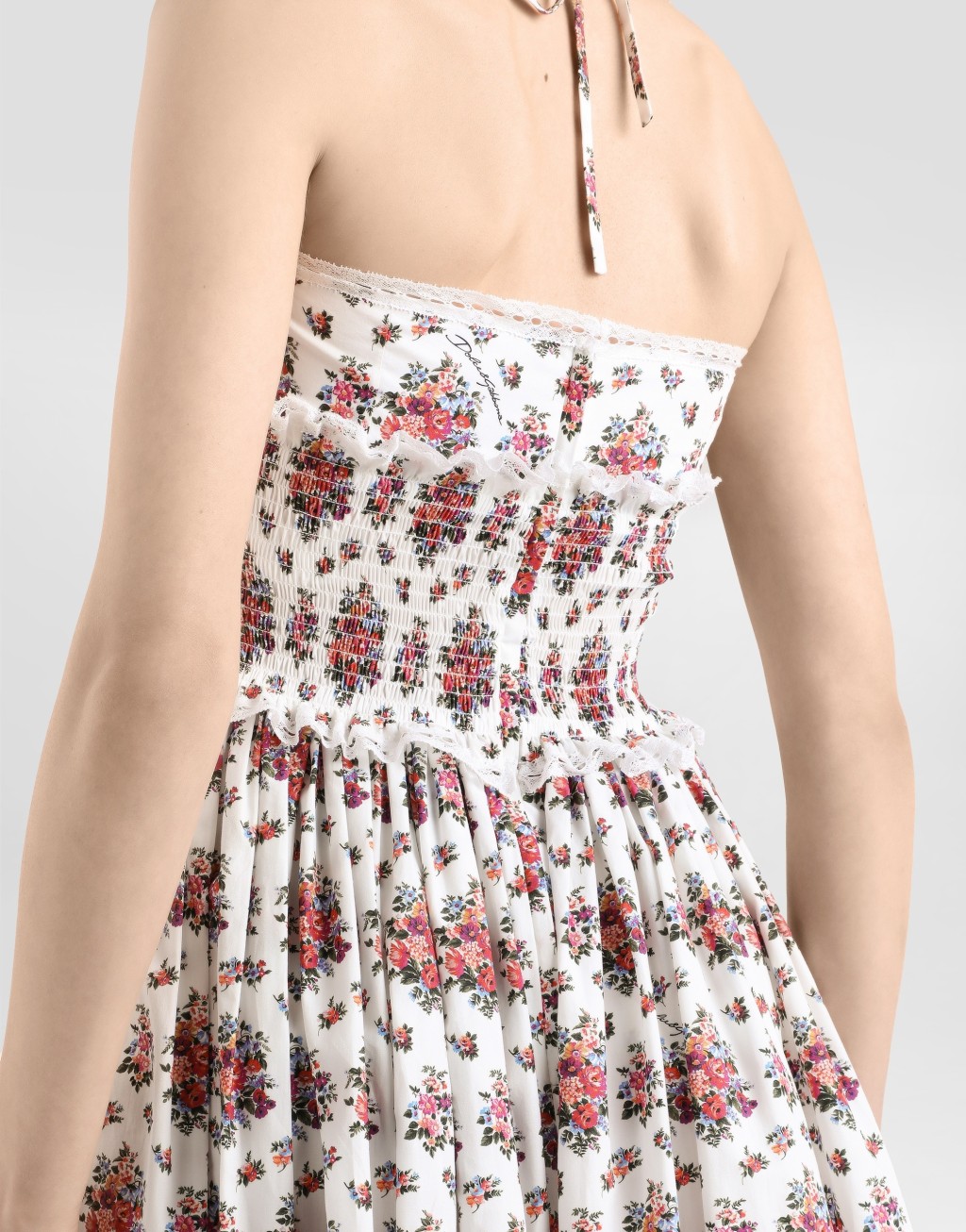 府绸连衣裙 小花束印花5