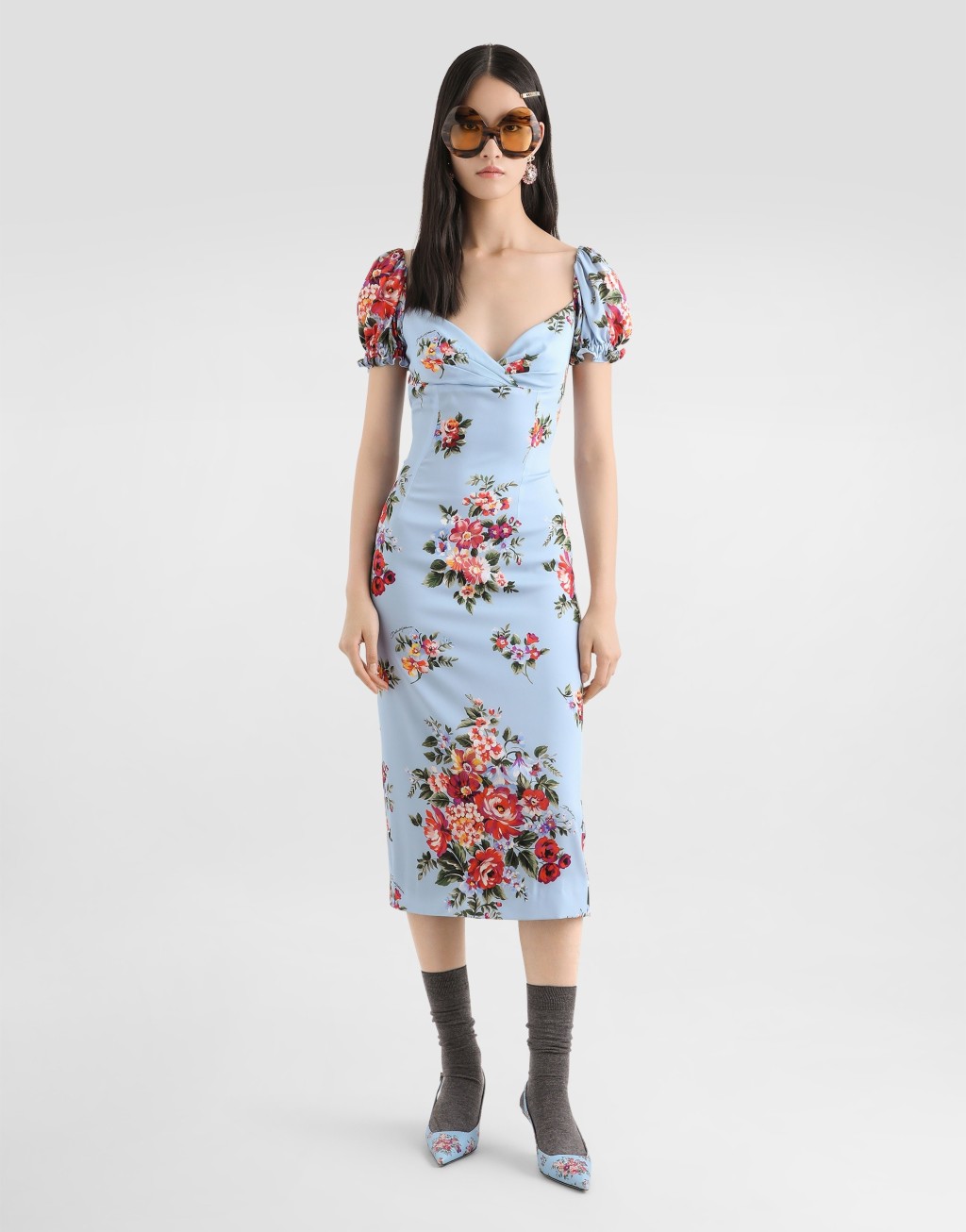 花束印花连衣裙2