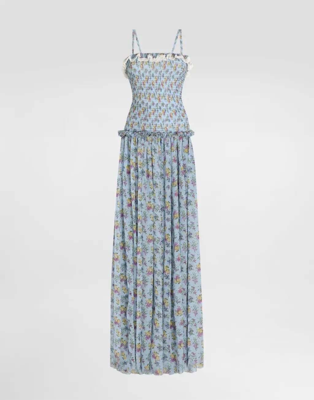 雪纺小碎花印花连衣裙