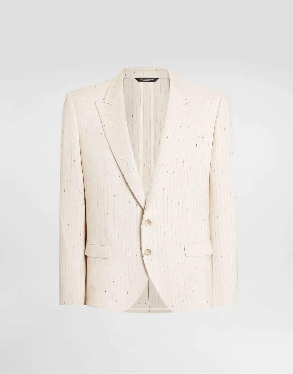 单排扣细条纹西装外套