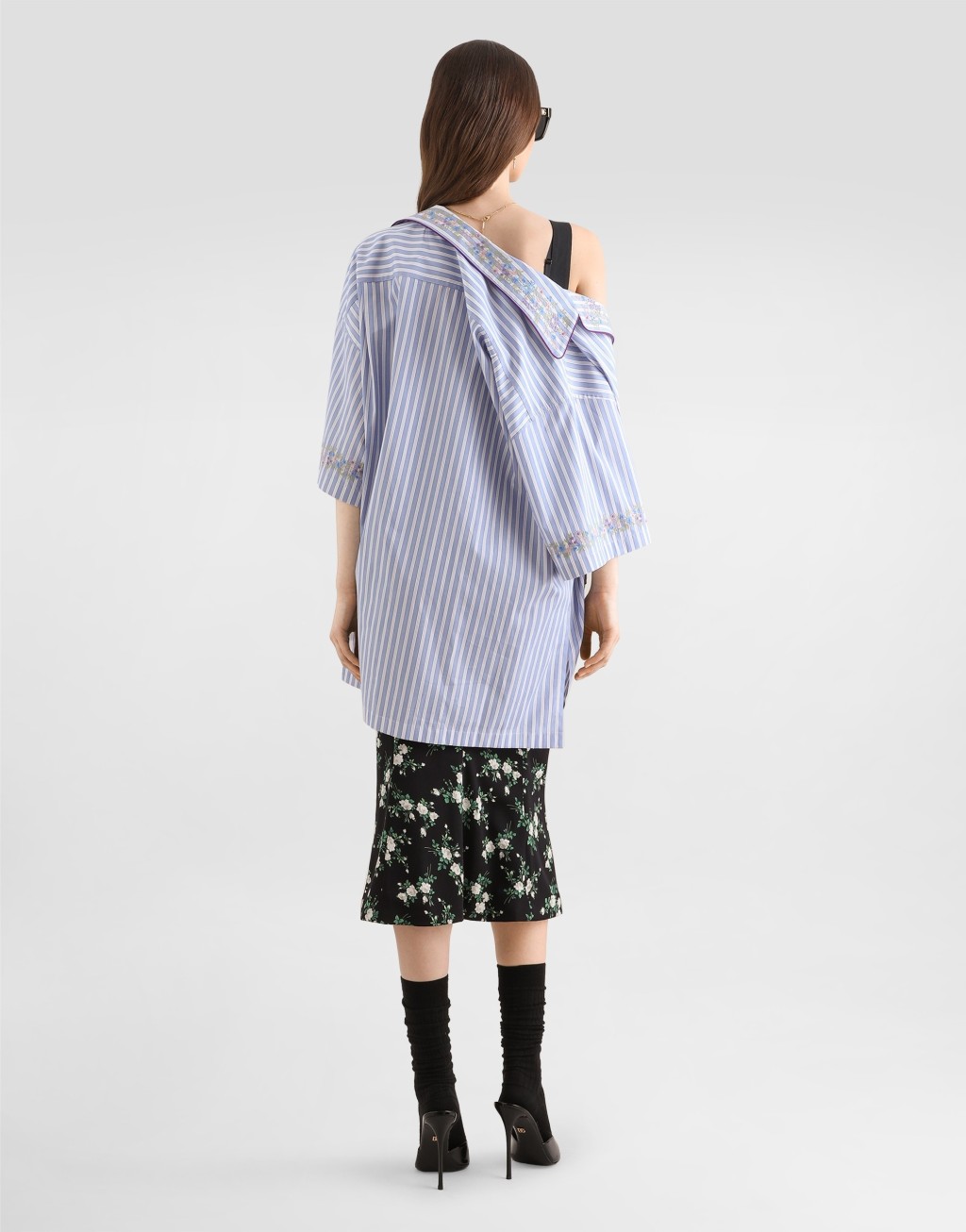 小玫瑰印花中长半身裙3