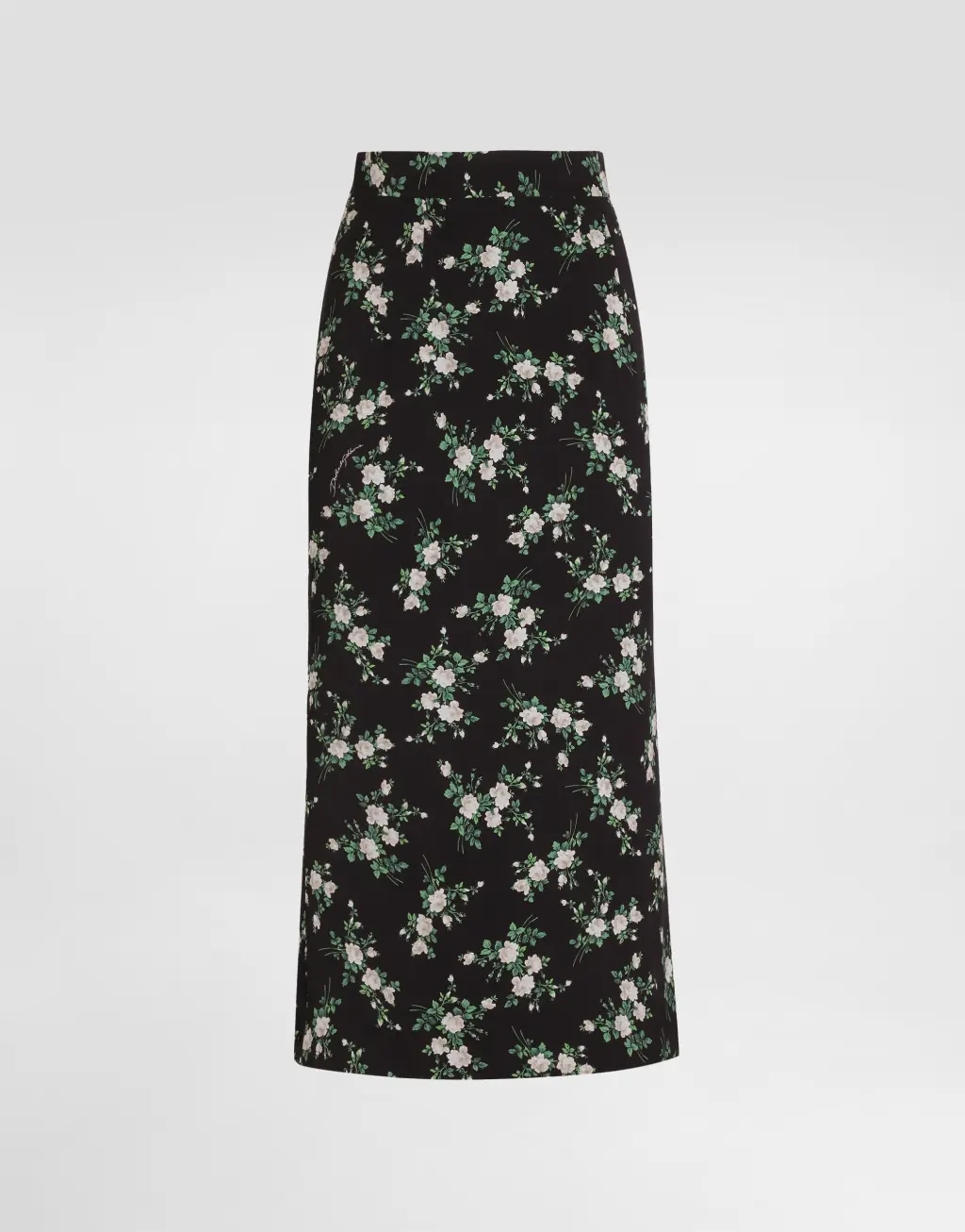 小玫瑰印花中长半身裙