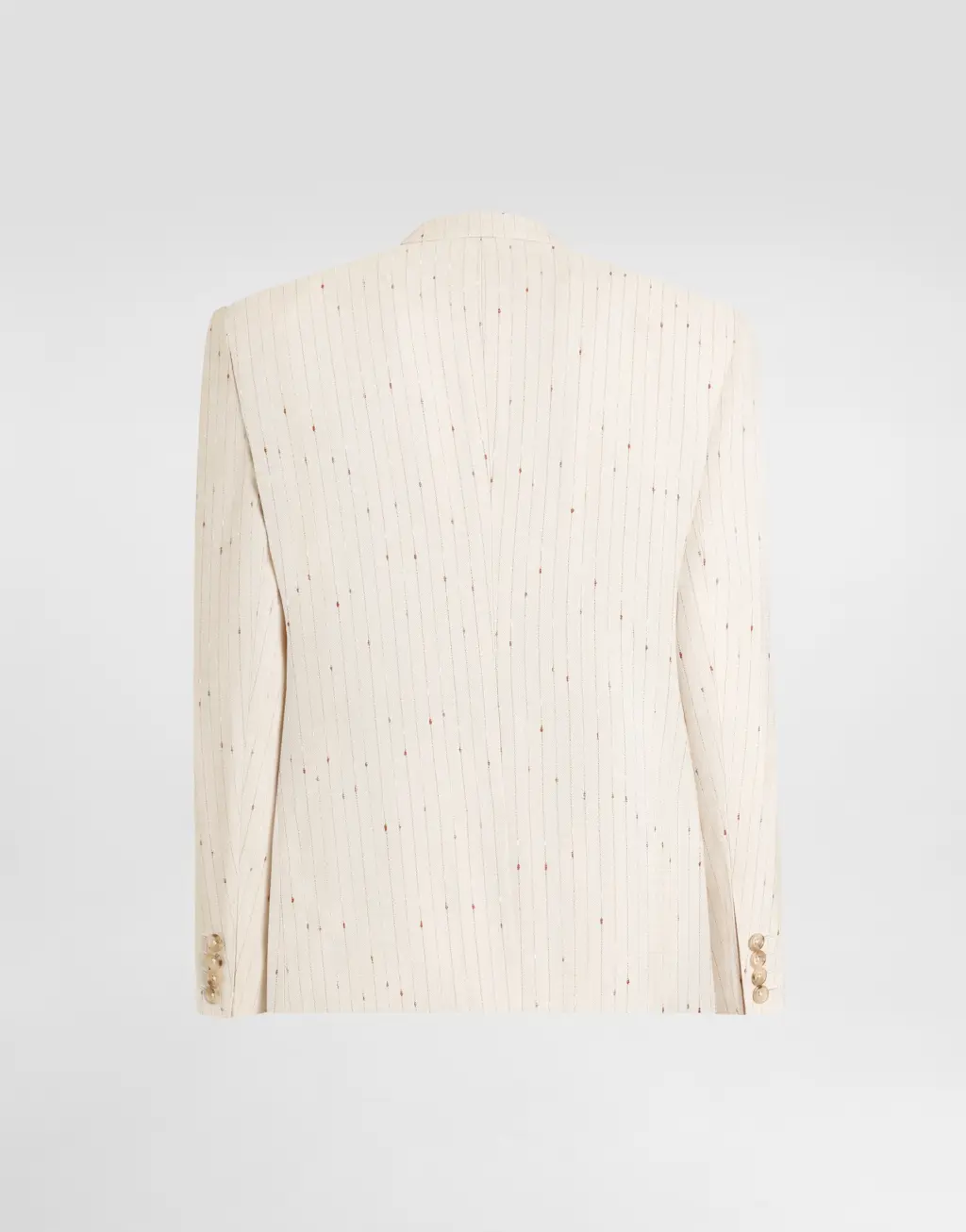 单排扣细条纹西装外套