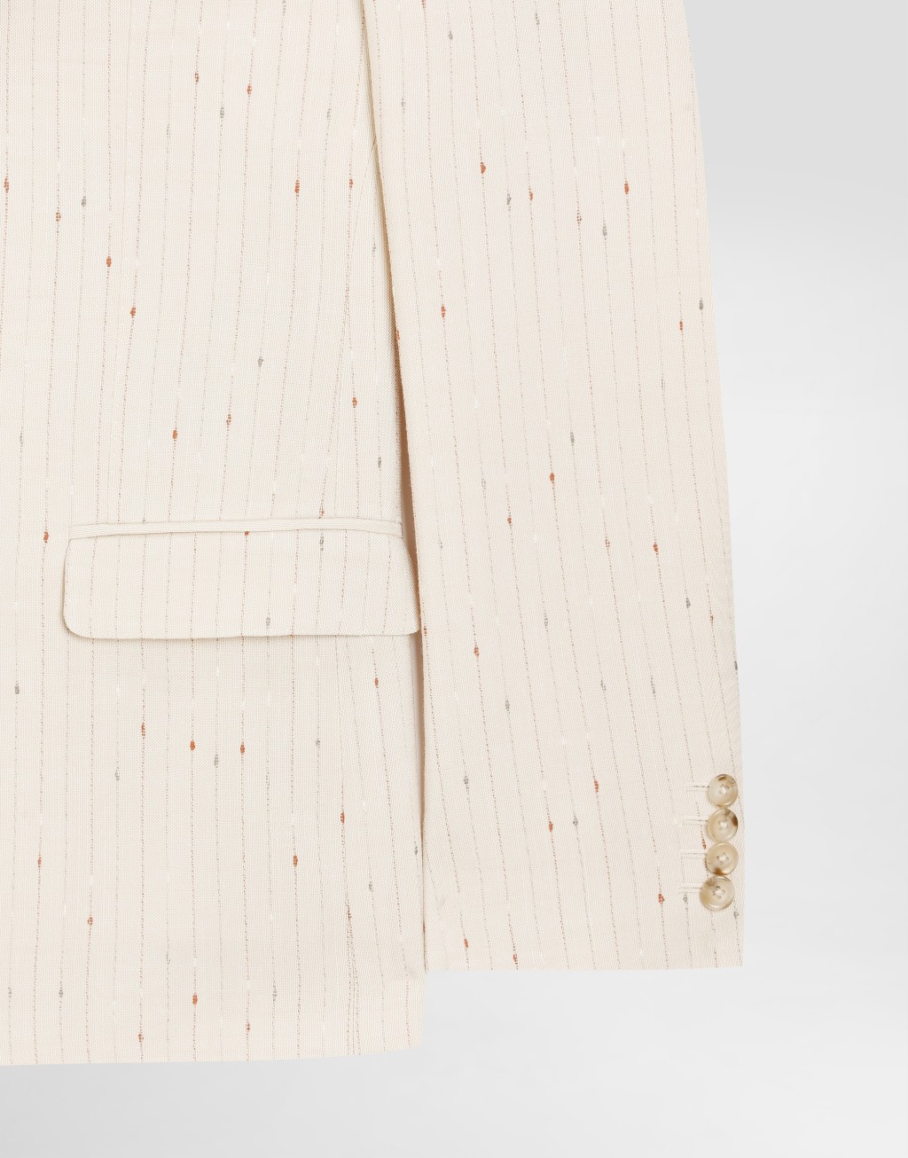 单排扣细条纹西装外套4