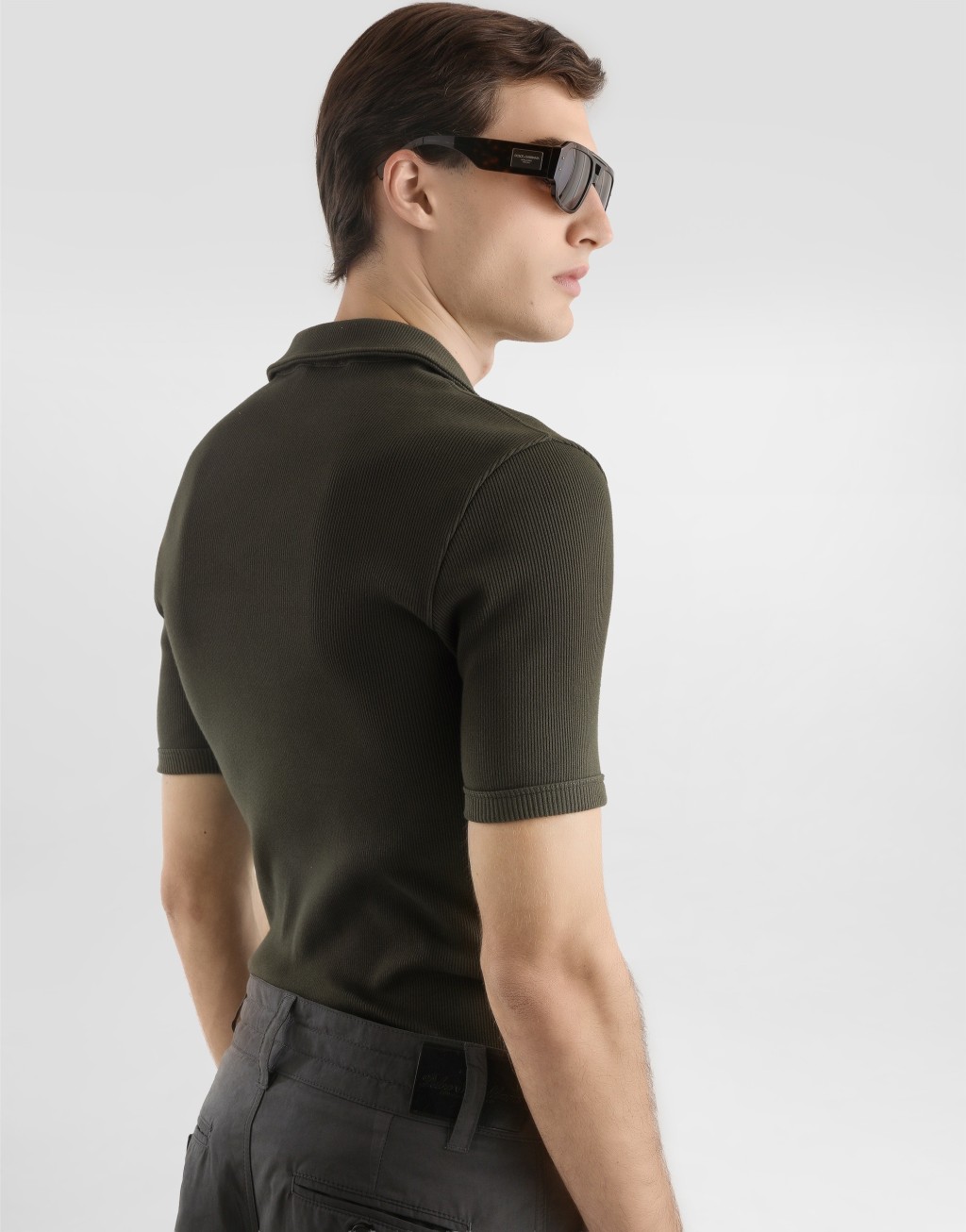 绑带双面布平纹针织短袖 Polo 衫6