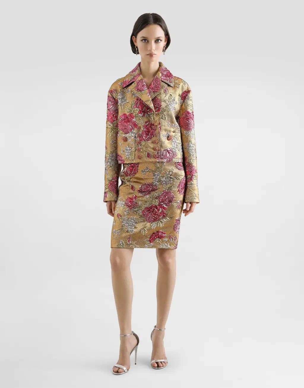 花卉提花修身半裙