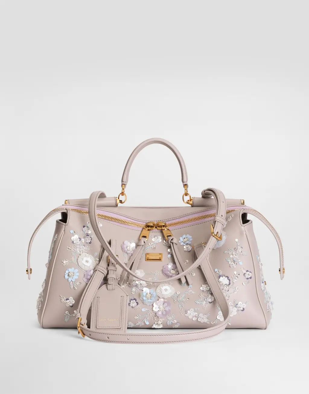 搭配精致刺绣装饰的中号 Vittoria 手袋