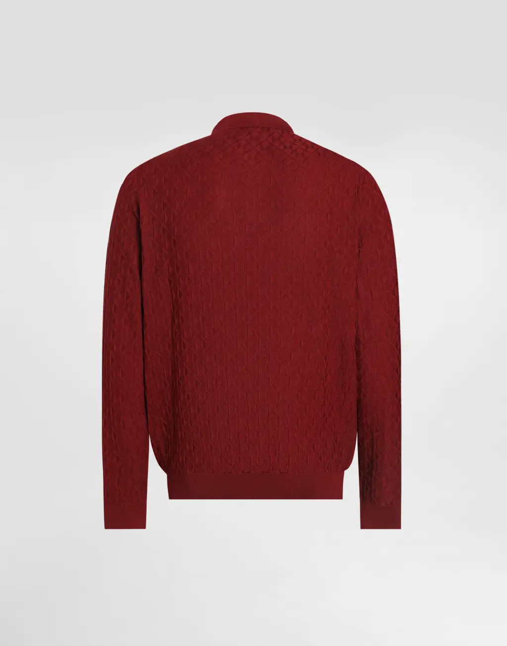 微点纹针织Polo衫