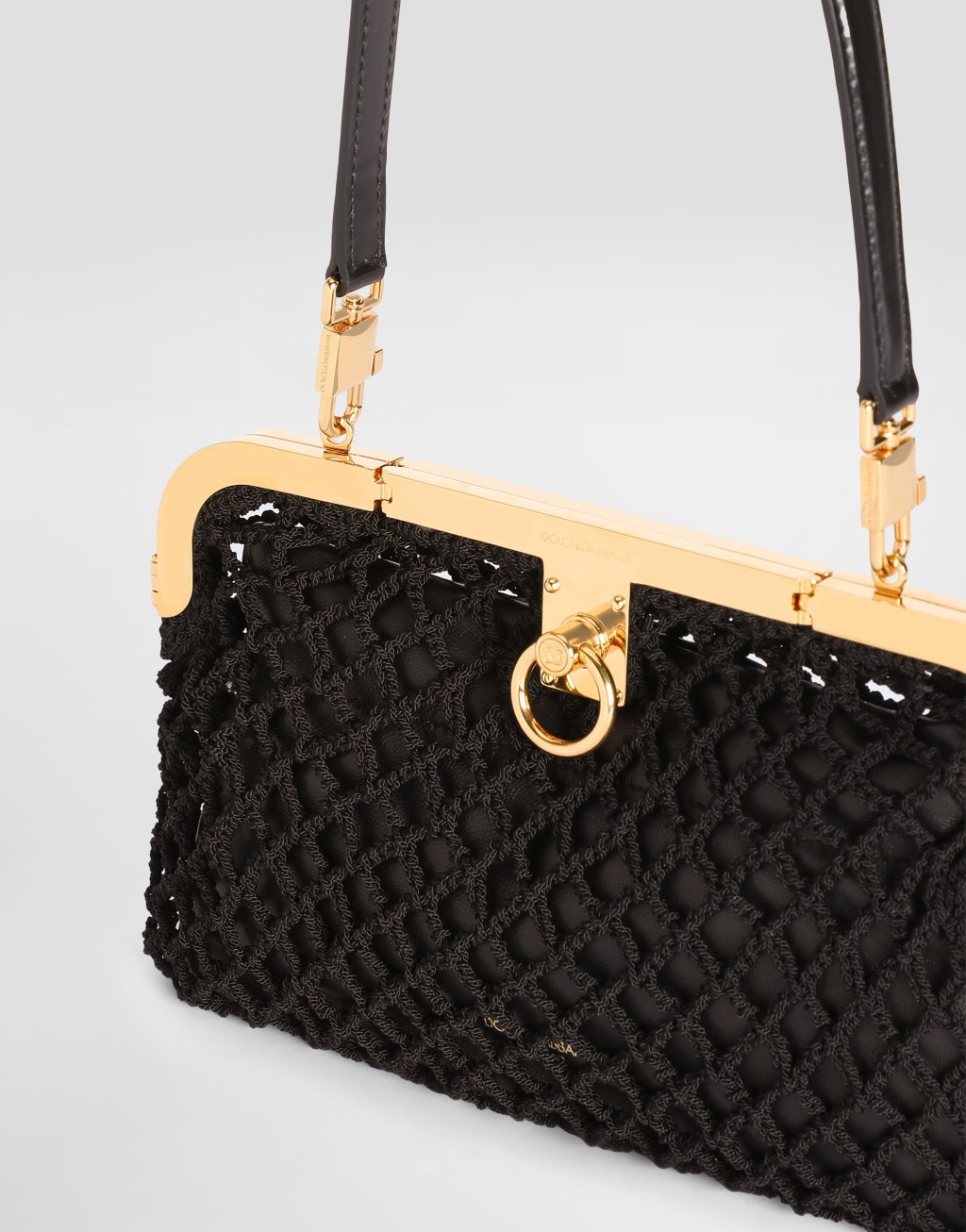 Amanda 网眼与Palmellato纹理小牛皮手袋6