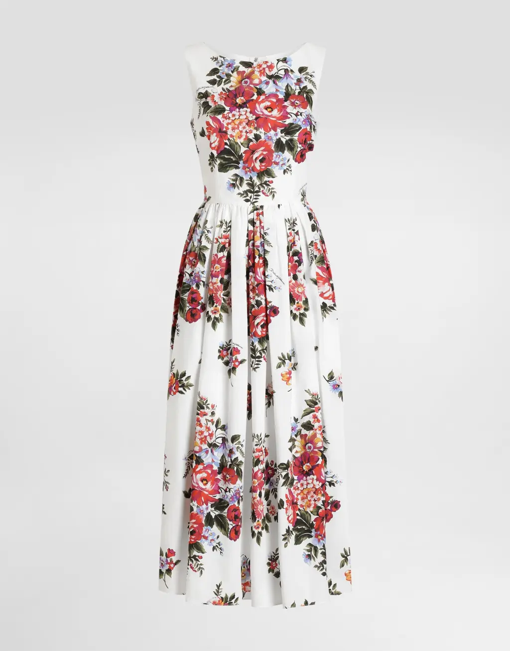 花束印花棉质连衣裙