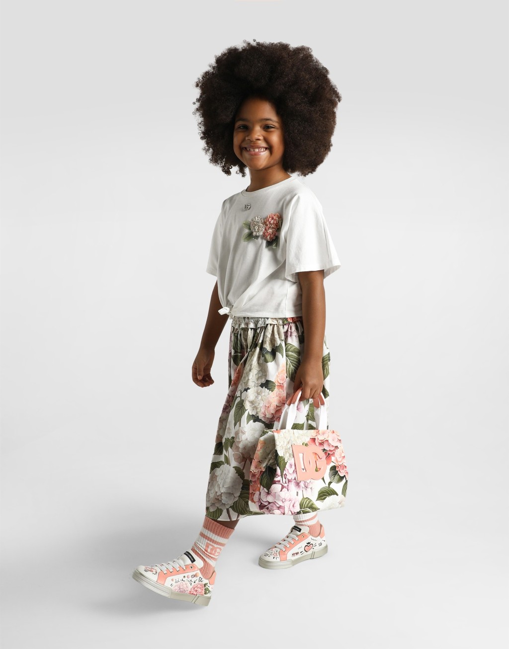 绣球花印花府绸半身裙8