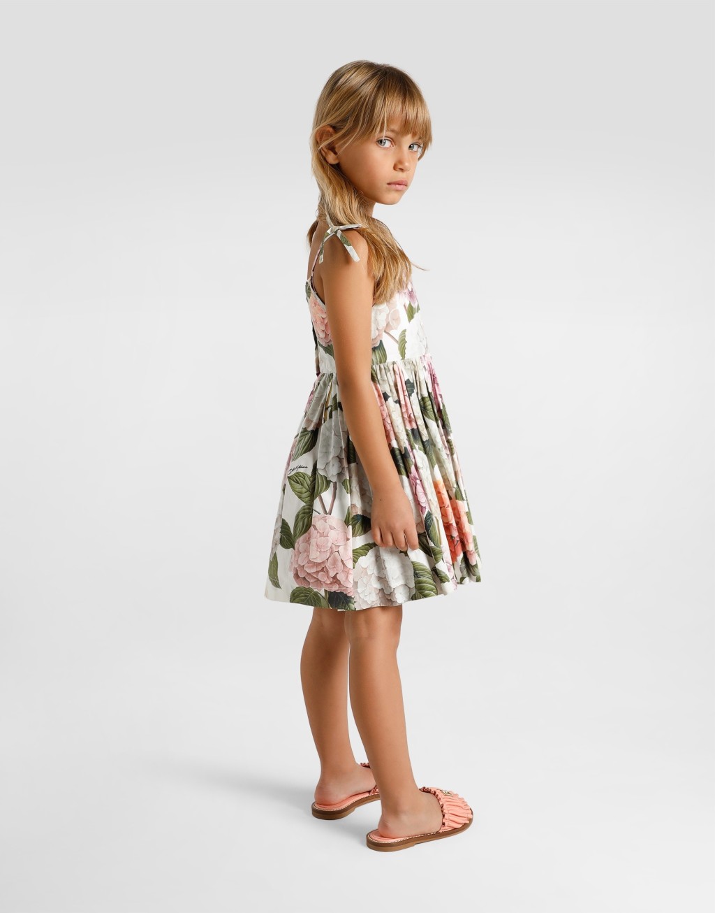 绣球花印花府绸连衣裙2