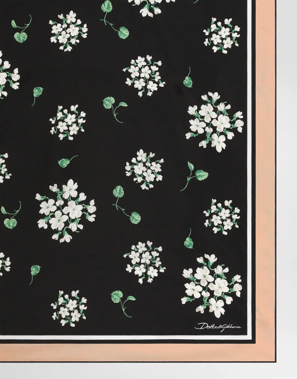 90x90 天竺葵印花真丝斜纹丝巾