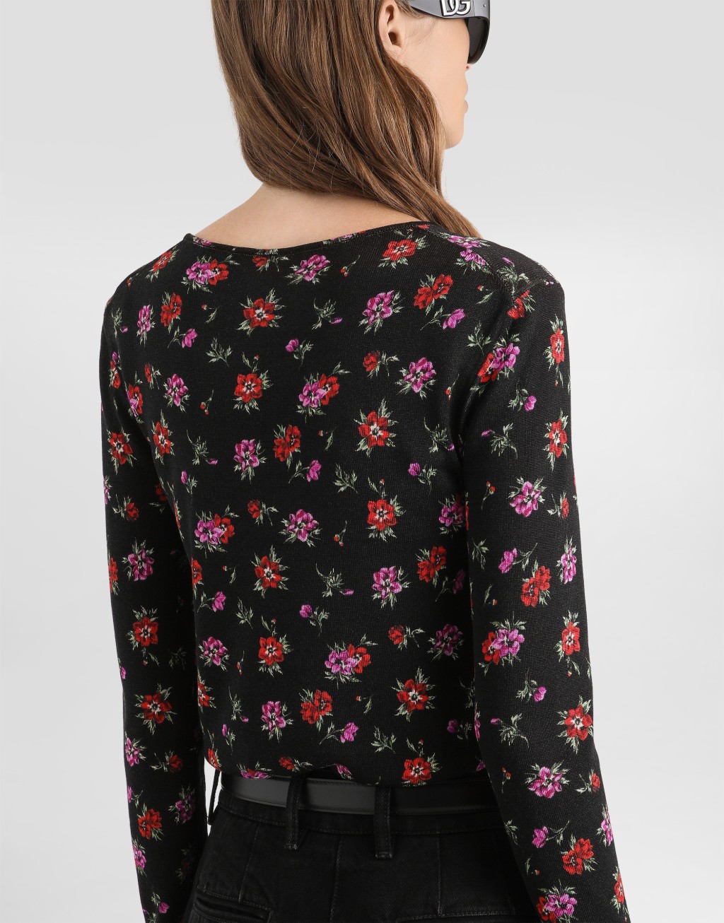 花卉印花真丝套衫5