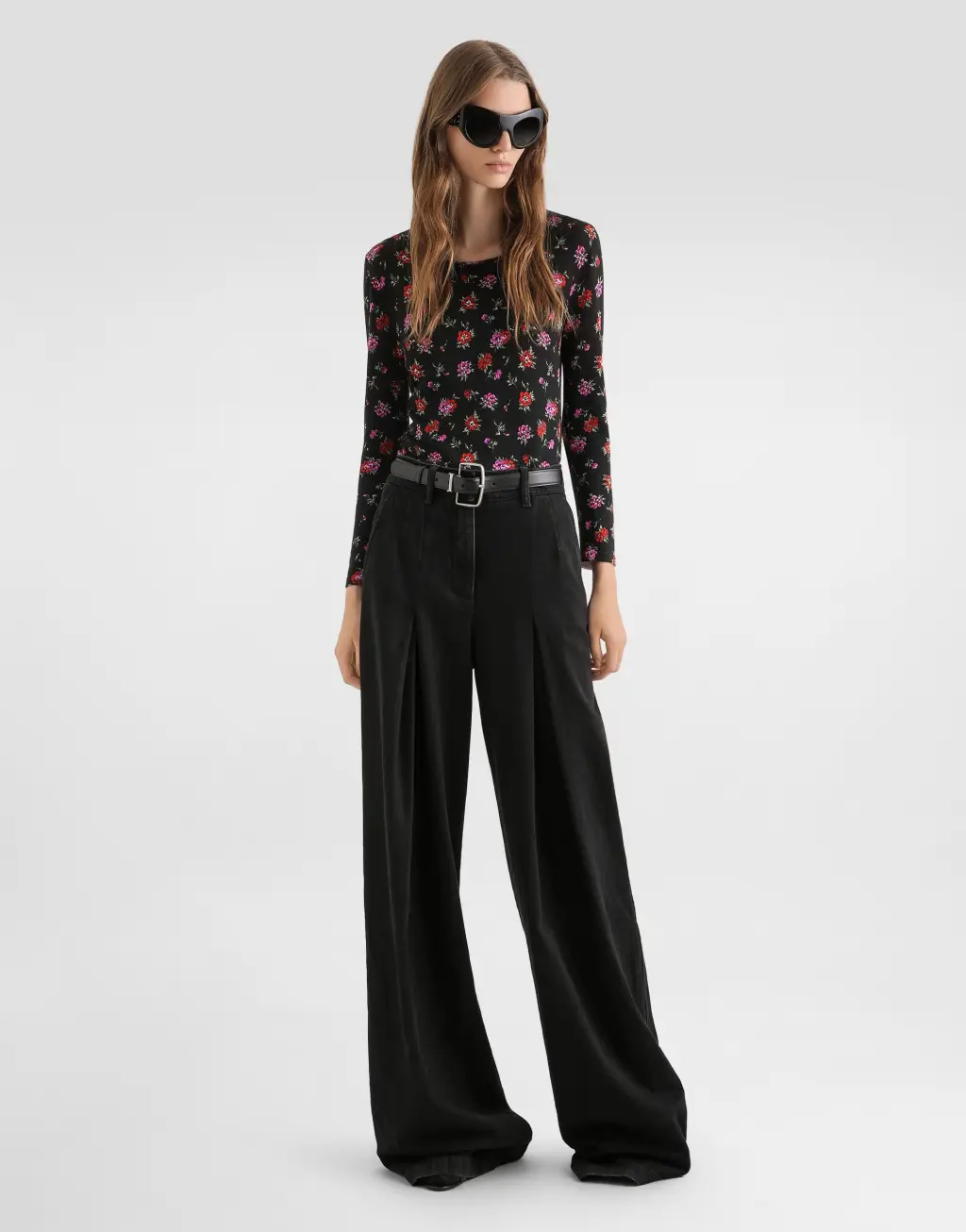 花卉印花真丝套衫