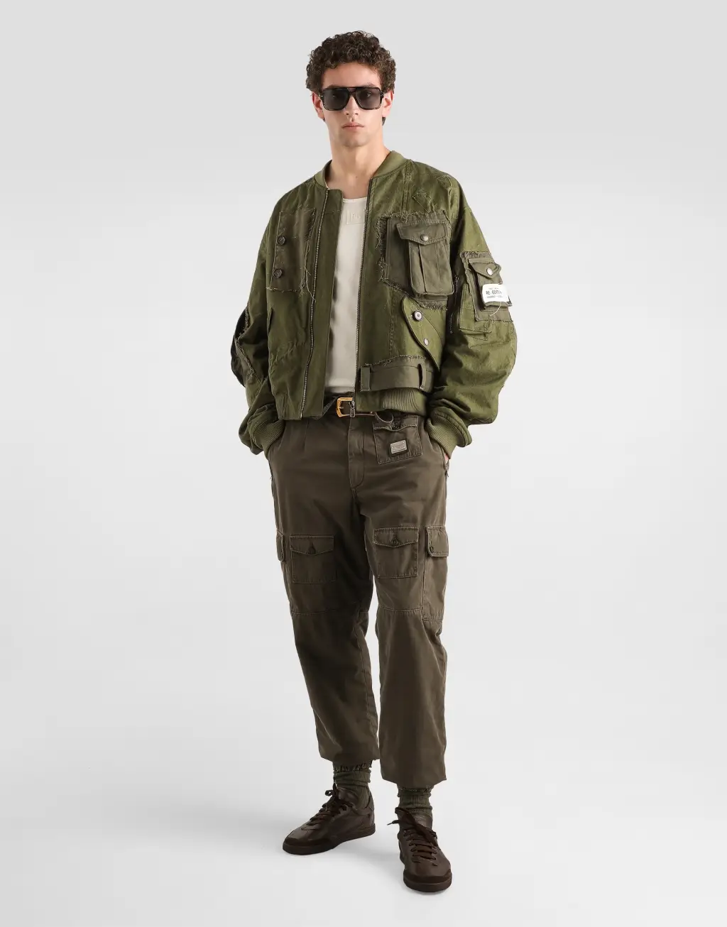 oversized 夹棉飞行员夹克