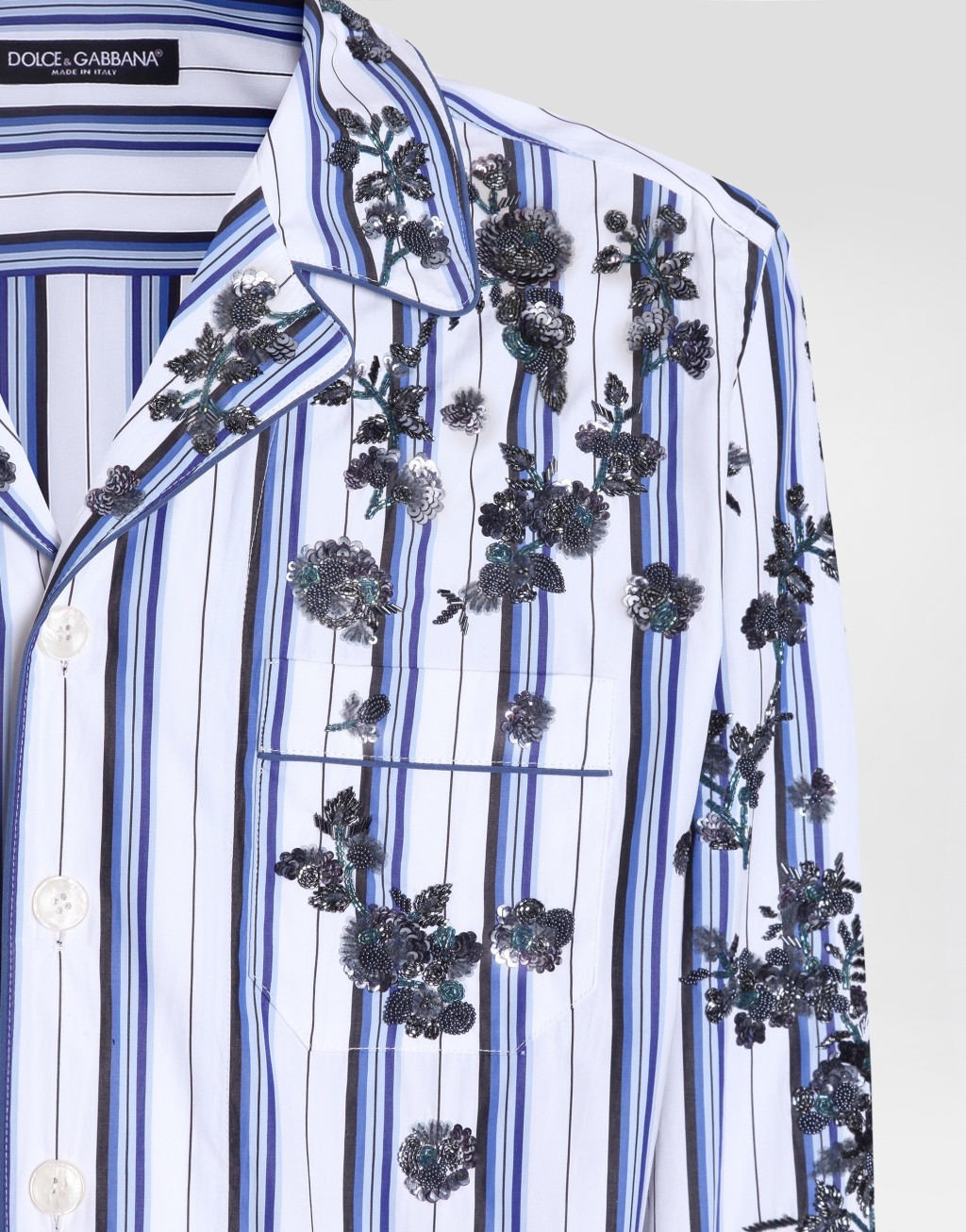 棉与真丝混纺华美刺绣衬衫4