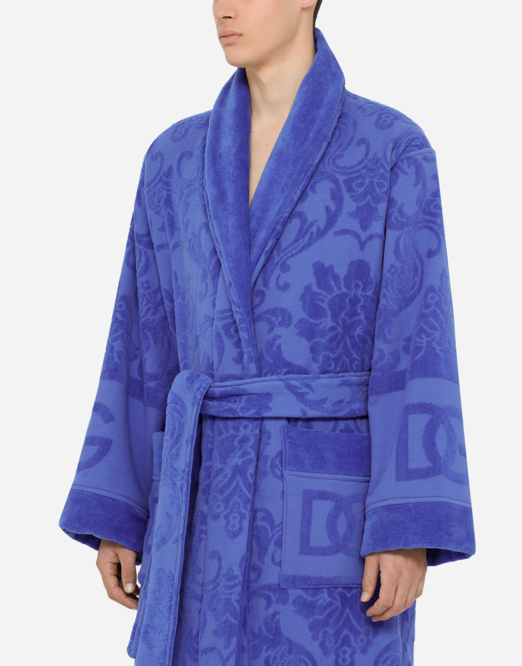 提花棉质毛圈织物浴袍9