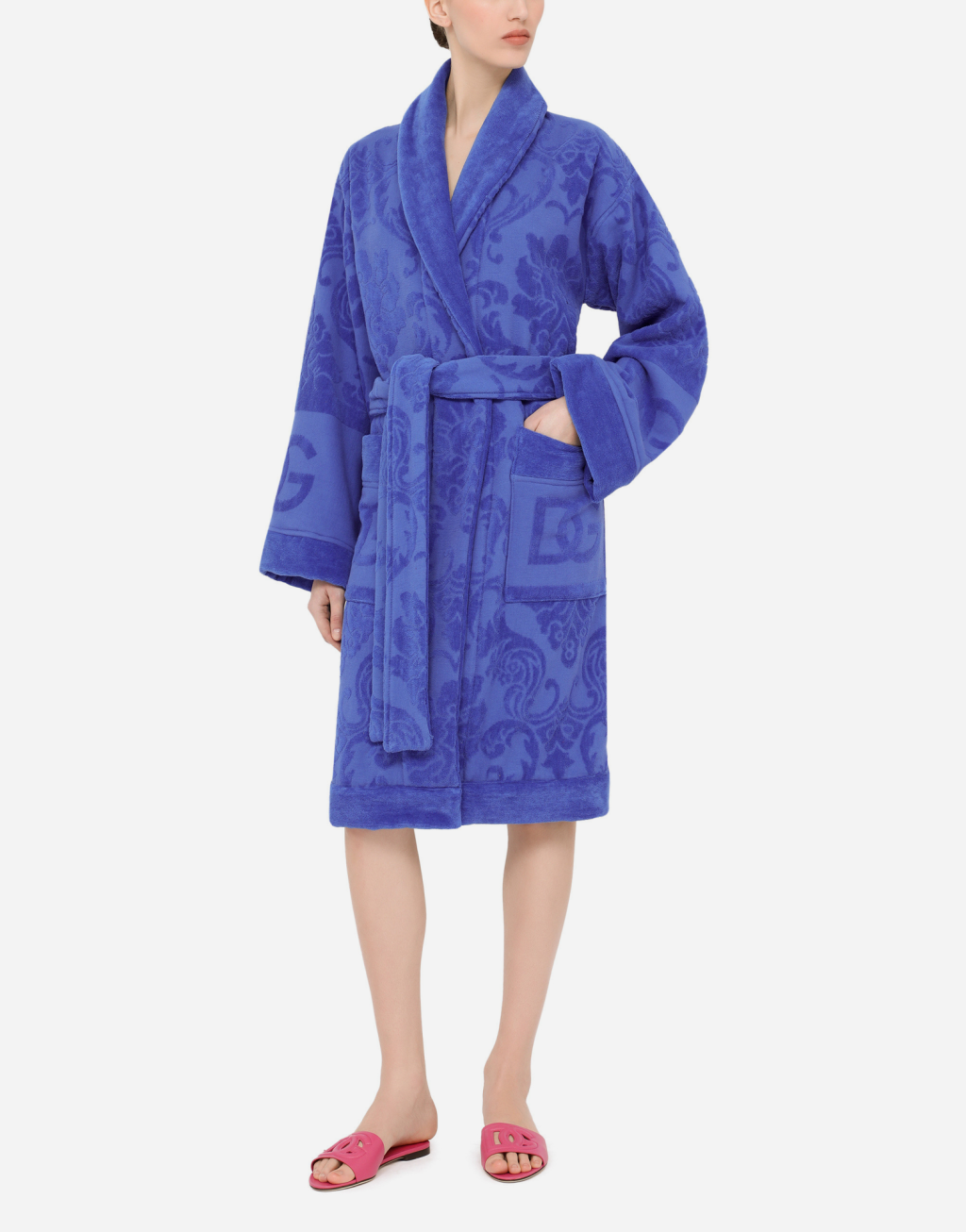 提花棉质毛圈织物浴袍6