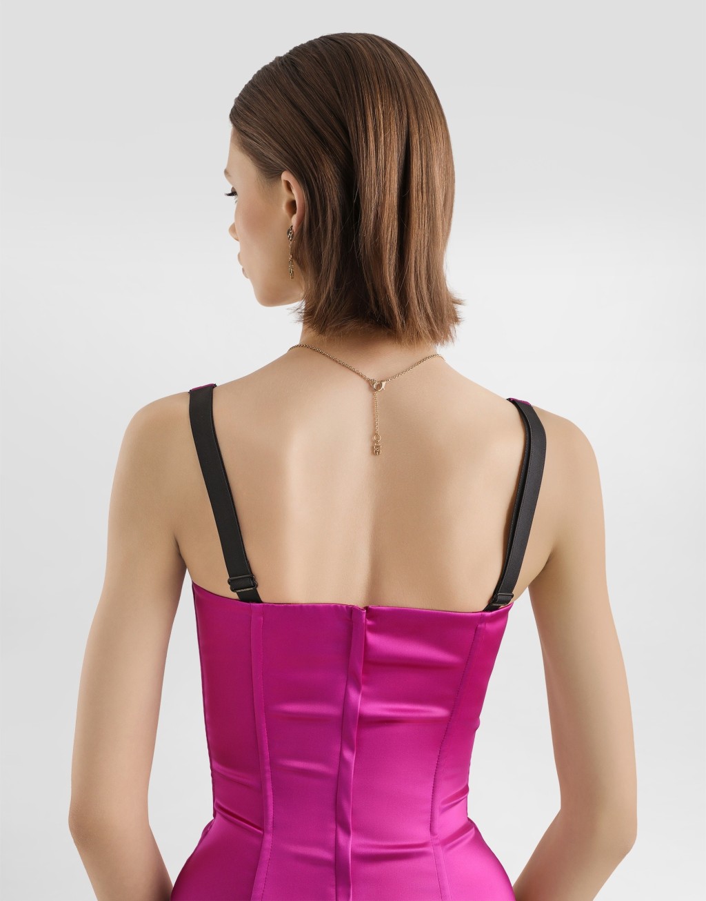 弹力缎面连衣裙5