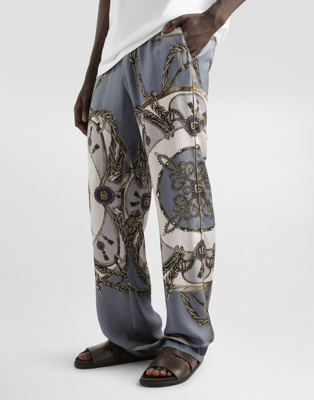 cargo 印花Vanity真丝斜纹长裤5