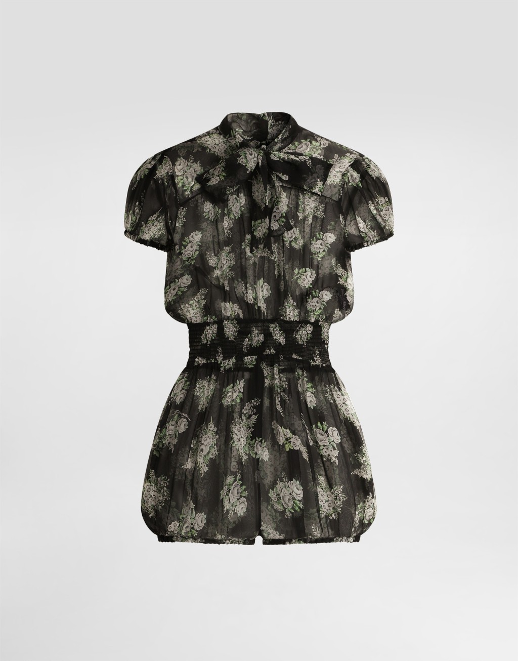 【雪纺裙】小花束印花雪纺连身裤1