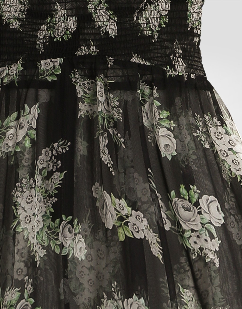 【雪纺裙】小花束印花雪纺连身裤4