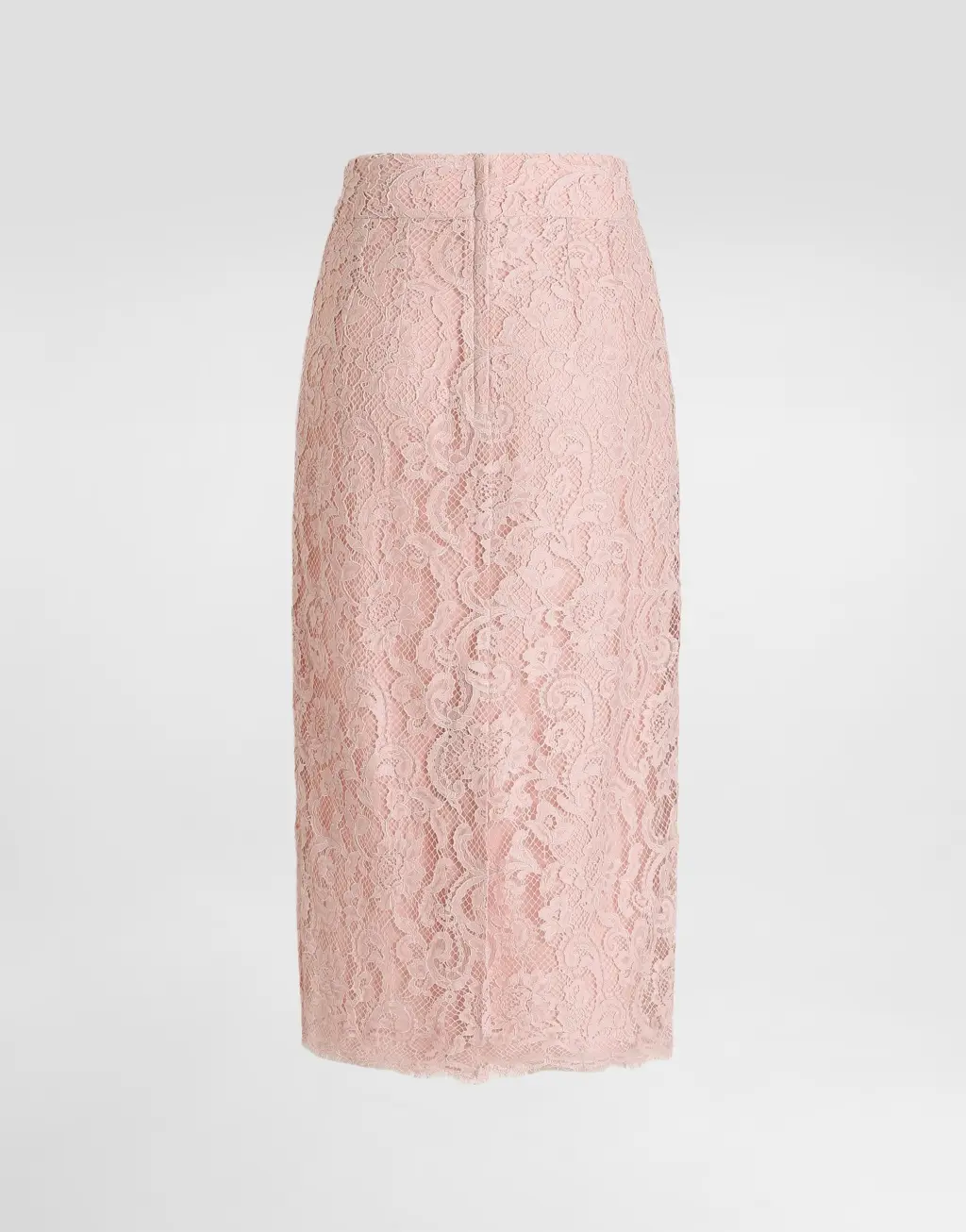 中长半身裙 绳绣蕾丝