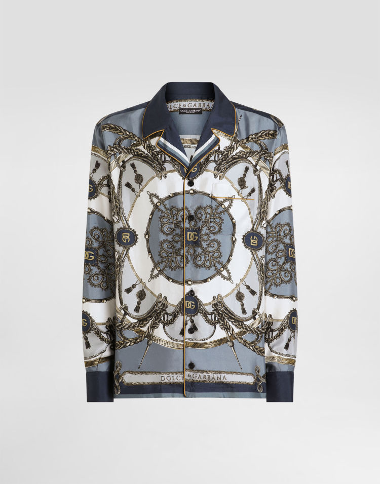 cargo 印花真丝斜纹衬衫