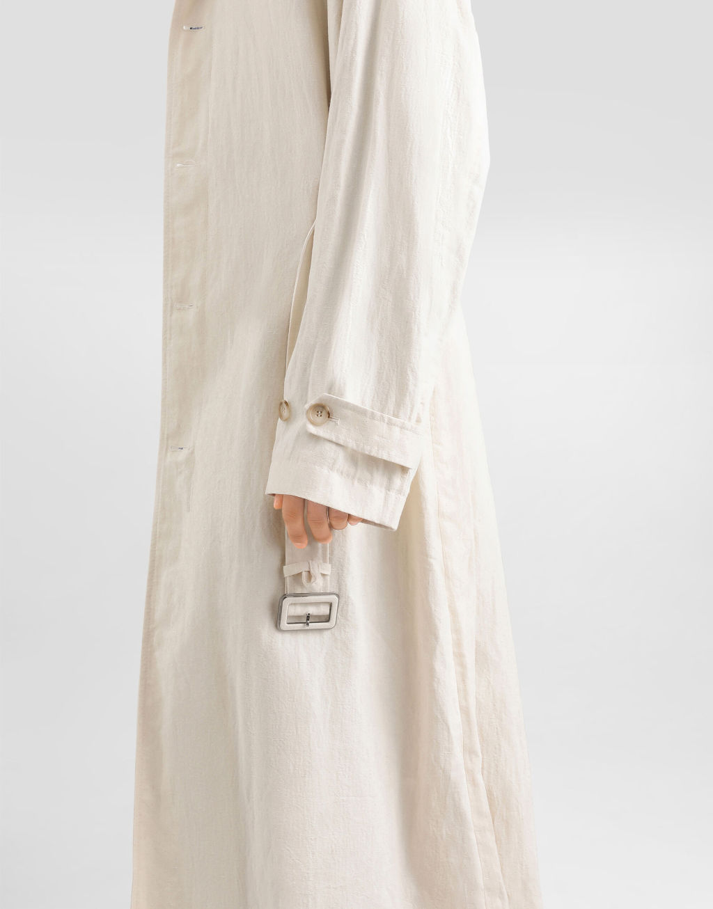 棉麻纽扣风衣5