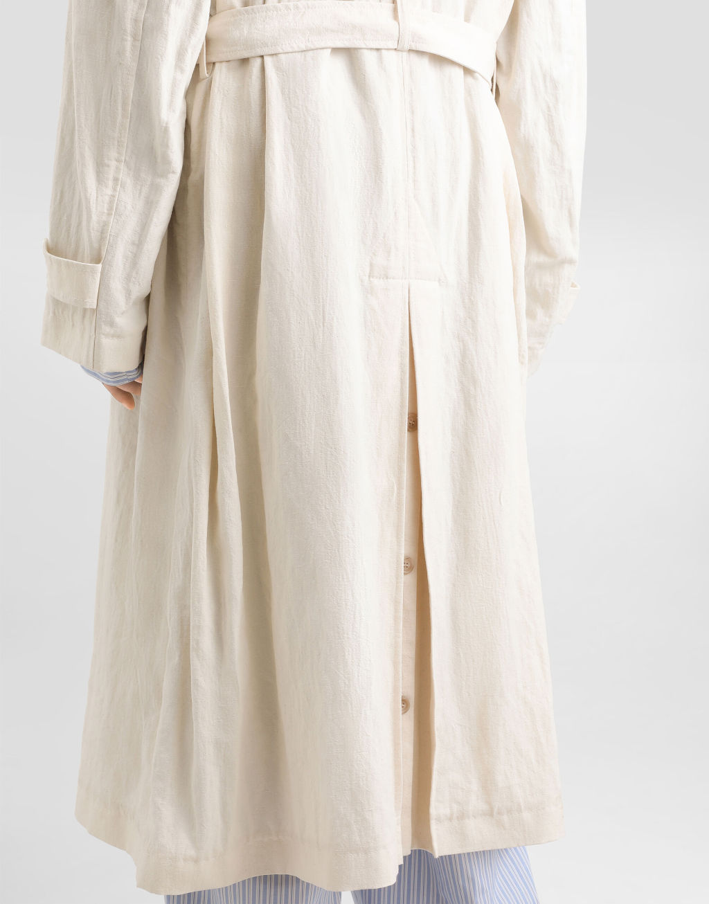 棉麻纽扣风衣6
