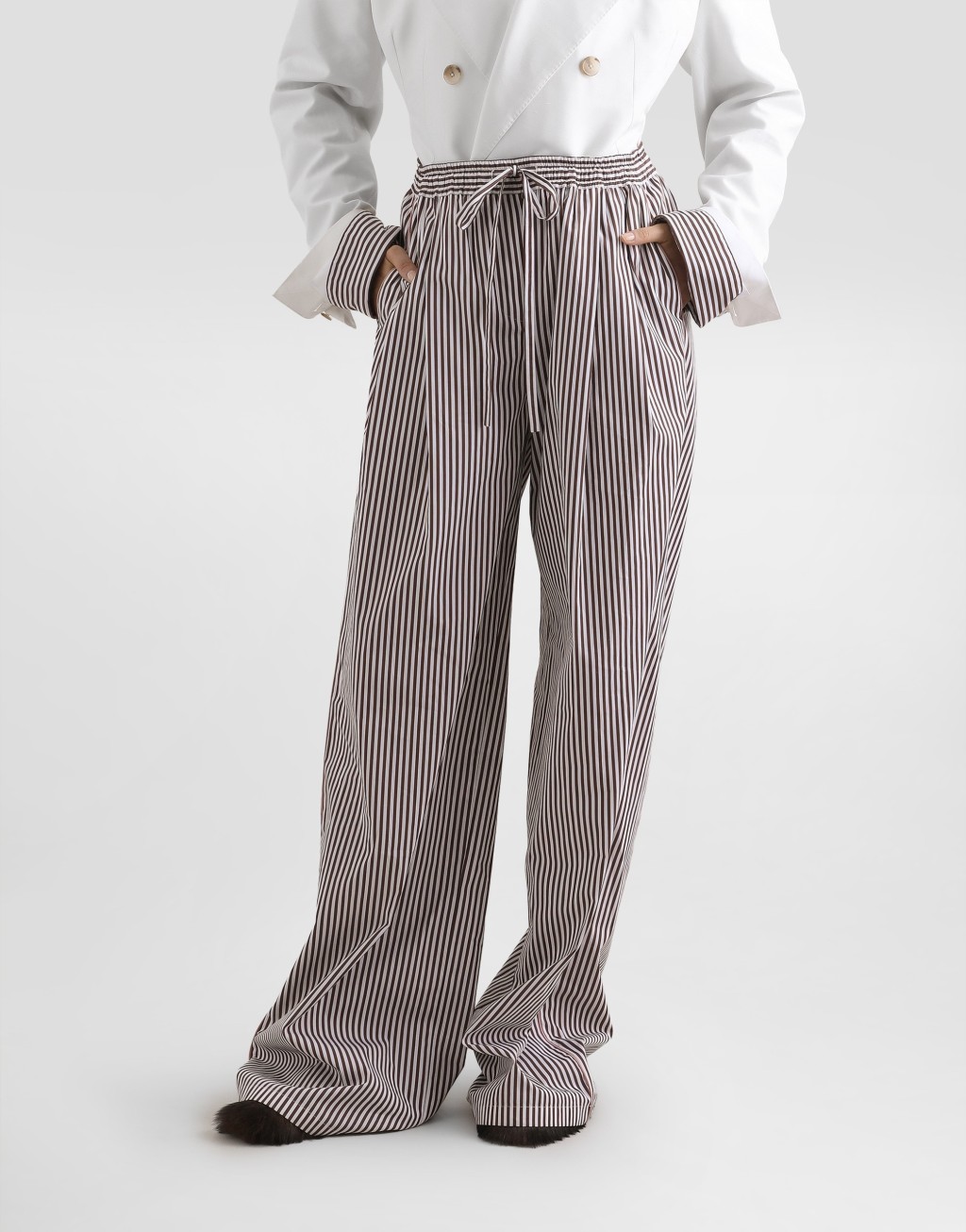 府绸条纹长裤5