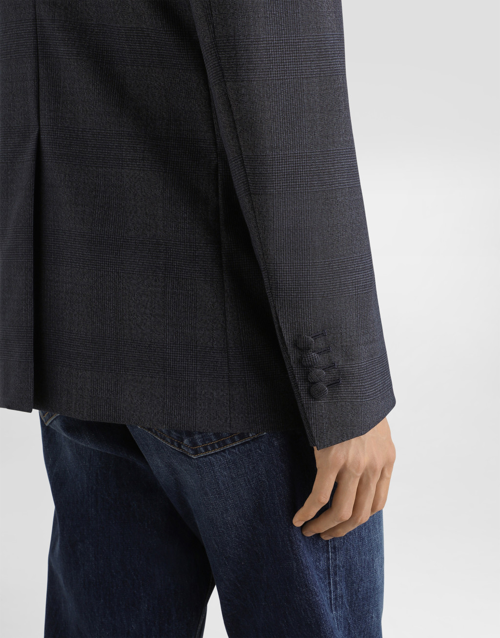 威尔士亲王格纹羊毛 Sicilia Light 单排扣夹克5